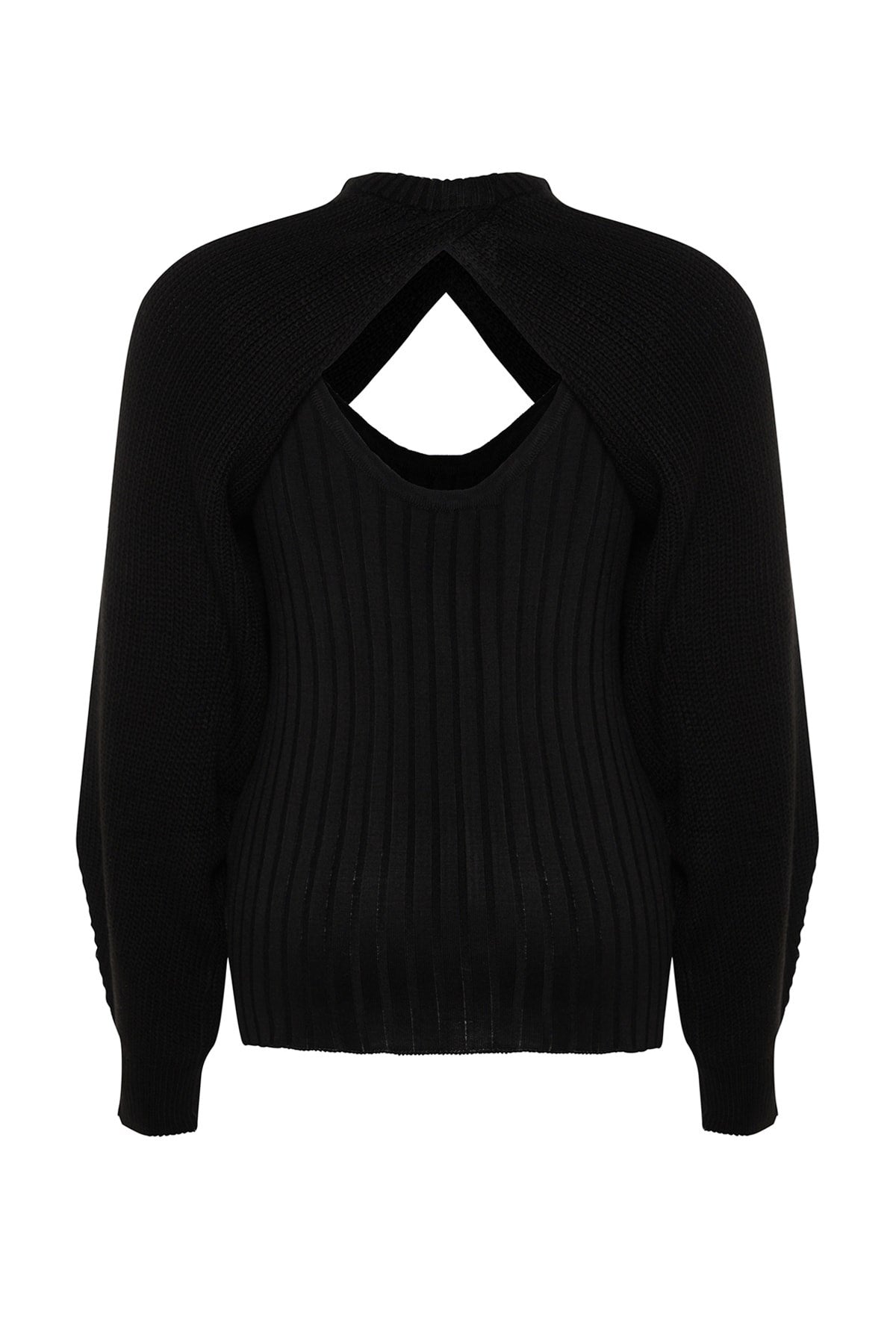 Black Collar Detailed Knitwear Sweater Tbbaw24an00027