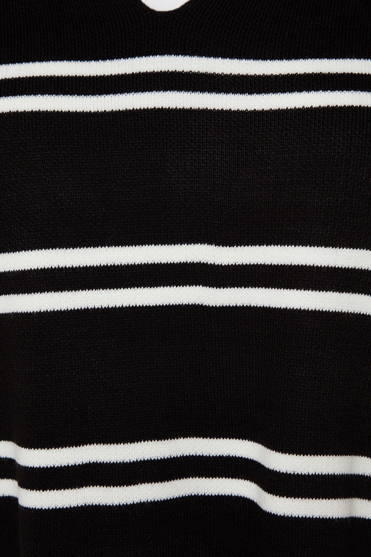 Navy Blue Striped Knitwear Sweater Tbbaw24an00013